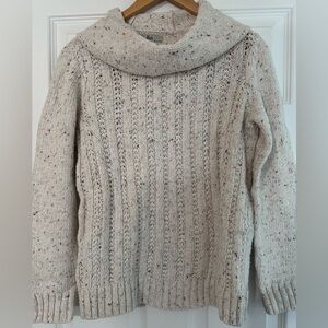 Bass Cream Speckled Cowl Neck Sweater